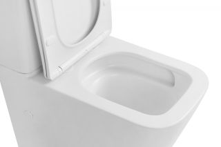 Приставной унитаз ABBER Rechteck AC1210TMW безободковый смыв торнадо белый матовый